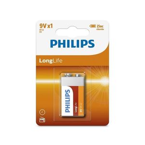 Philips Philips 6F22L1B/10 - Zinkochloridová baterie 6F22 LONGLIFE 9V 150mAh obraz