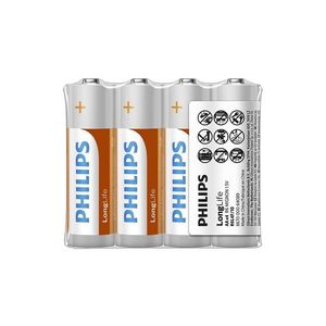 Philips Philips R6L4F/10 - 4 ks Zinkochloridová baterie AA LONGLIFE 1, 5V 900mAh obraz