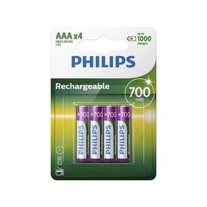 Philips Philips R03B4A70/10 - 4 ks Nabíjecí baterie AAA MULTILIFE NiMH/1, 2V/700 mAh obraz