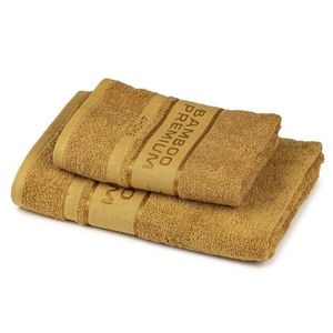 4Home Sada Bamboo Premium osuška a ručník svetlo hnedá, 70 x 140 cm, 50 x 100 cm obraz