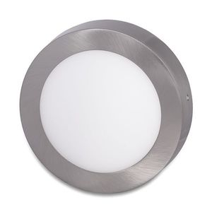 Ecolite Stříbrný přisazený LED panel kulatý 175mm 12W Barva světla: Denní bílá LED-CSL-12W/41/CHR obraz