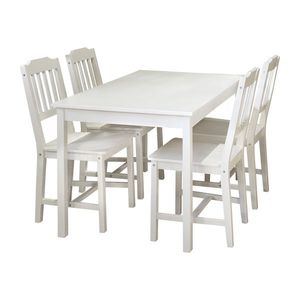 Stůl + 4 židle 8849 bílý lak obraz