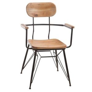 Kovová židle se dřevem BISTRO - 58* 58 * 90cm 80355 obraz
