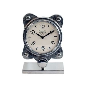 Stolní kovové stříbrné hodiny - 19cm 025-16-5475-24 obraz