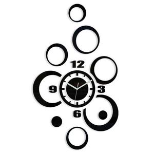 ModernClock 3D nalepovací hodiny Alladyn černé obraz
