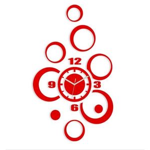 ModernClock 3D nalepovací hodiny Alladyn červené obraz