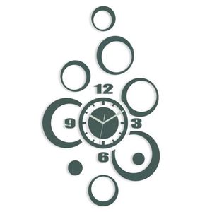 ModernClock 3D nalepovací hodiny Alladyn šedé obraz
