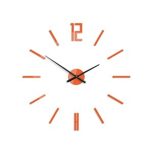 ModernClock 3D nalepovací hodiny Carlo oranžové obraz