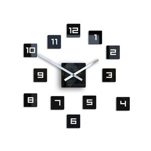 ModernClock 3D nalepovací hodiny Cube černé obraz