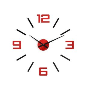 ModernClock 3D nalepovací hodiny Reden černo-červené obraz