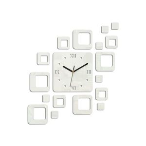 ModernClock 3D nalepovací hodiny Roman Quadrat bílé obraz