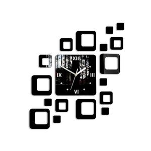 ModernClock 3D nalepovací hodiny Roman Quadrat černé obraz