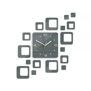 ModernClock 3D nalepovací hodiny Roman Quadrat tmavě šedé obraz