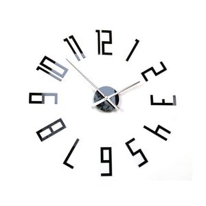 ModernClock 3D nalepovací hodiny Slim 65 cm černé obraz