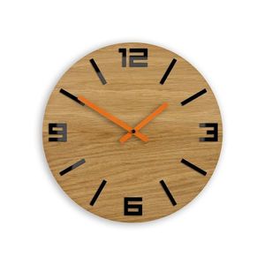 ModernClock Nástěnné hodiny Arabic hnědo-oranžové obraz