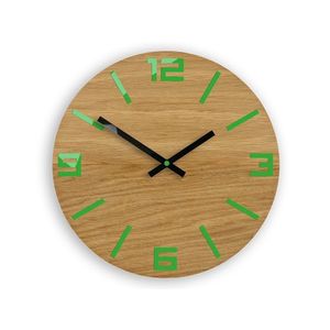 ModernClock Nástěnné hodiny Arabic hnědo-zelené obraz
