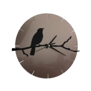 ModernClock Nástěnné hodiny Bird šedo-černé obraz