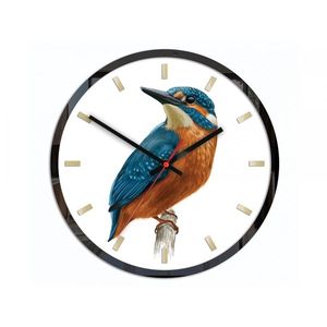 ModernClock Nástěnné hodiny Bird Unikat bílé obraz