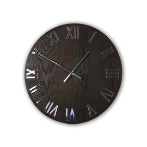 ModernClock Nástěnné hodiny Bred tmavě hnědé obraz