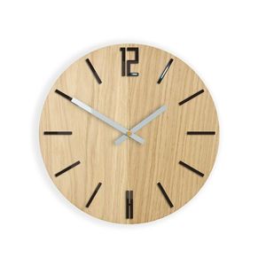 ModernClock Nástěnné hodiny Carlo Wood hnědé obraz
