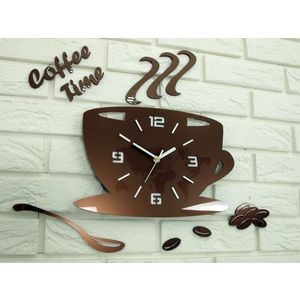 ModernClock Nástěnné hodiny Coffe měděné obraz