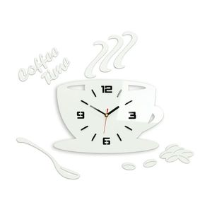 ModernClock Nástěnné hodiny Coffee bílé obraz