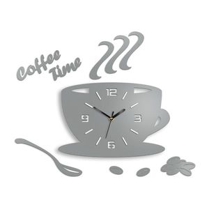 ModernClock Nástěnné hodiny Coffee světle šedé obraz