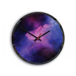 ModernClock Nástěnné hodiny Galaxy fialové obraz