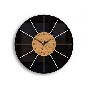 ModernClock Nástěnné hodiny Leon černé obraz