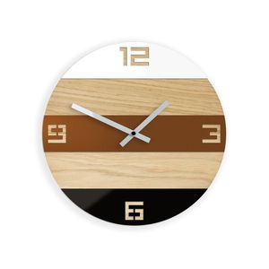 ModernClock Nástěnné hodiny Oak Field hnědé obraz