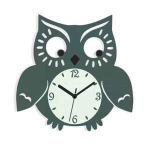 ModernClock Nástěnné hodiny Owl šedé obraz