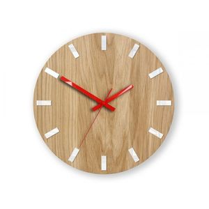 ModernClock Nástěnné hodiny Simple Oak hnědo-červené obraz
