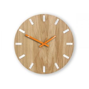 ModernClock Nástěnné hodiny Simple Oak hnědo-oranžové obraz