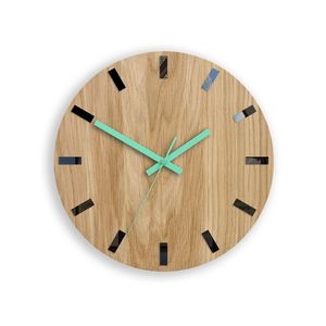 ModernClock Nástěnné hodiny Simple-W hnědo-modré obraz