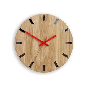 ModernClock Nástěnné hodiny SImple-Y hnědo-červené obraz