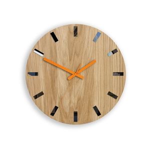 ModernClock Nástěnné hodiny Simple-Y hnědo-oranžové obraz