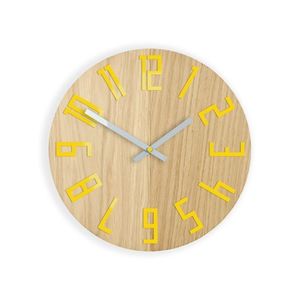 ModernClock Nástěnné hodiny Wood hnědo-žluté obraz