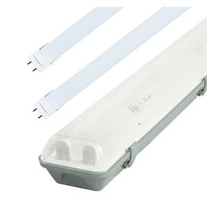 LED Solution Zářivkové těleso 120cm IP65 + 2x LED trubice 18W Premium Barva světla: Denní bílá TL3902A-2X36/B1_ZAR120CM18W-DB obraz