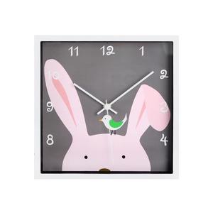 TORO Nástěnné hodiny 24x24cm pes, králík obraz