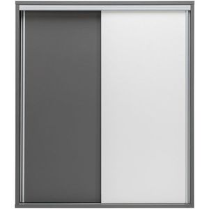 MARIDEX regál s posuvnými dveřmi ZODIAC 9 120x140x40 popel / bílý lesk obraz