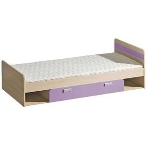 DOLMAR postel s úložným prostorem LUCAS 13, fialová 84x61, 5x198, 5 jasan coimbra / fialka obraz