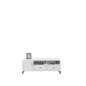 MEBLAR Tv stolek BETA 140, bílá/bílý lesk 140x50x50 bílá / bílý lesk obraz