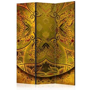 Paraván Mandala: Golden Power Dekorhome 135x172 cm (3-dílný) obraz