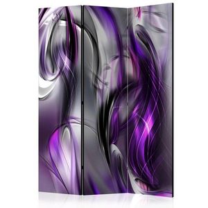 Paraván Purple Swirls Dekorhome 135x172 cm (3-dílný) obraz