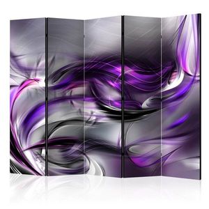 Paraván Purple Swirls Dekorhome 225x172 cm (5-dílný) obraz