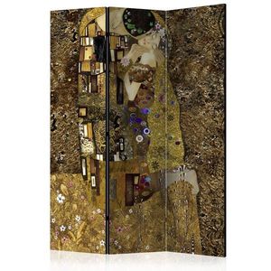 Paraván Golden Kiss Dekorhome 135x172 cm (3-dílný) obraz
