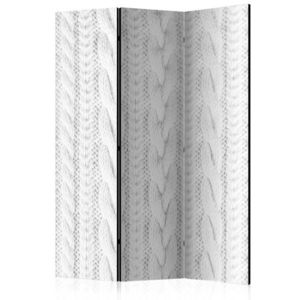 Paraván White Knit Dekorhome 135x172 cm (3-dílný) obraz