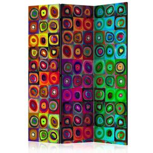 Paraván Colorful Abstract Art Dekorhome 135x172 cm (3-dílný) obraz