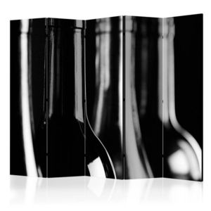 Paraván Wine Bottles Dekorhome 225x172 cm (5-dílný) obraz