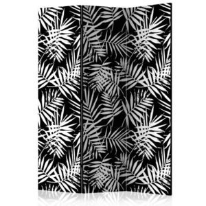 Paraván Black and White Jungle Dekorhome 135x172 cm (3-dílný) obraz